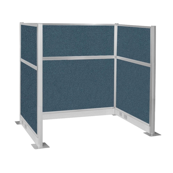 Pre-Configured Hush Panel Electric Cubicle (U Shape) 6' x 4' Caribbean Fabric